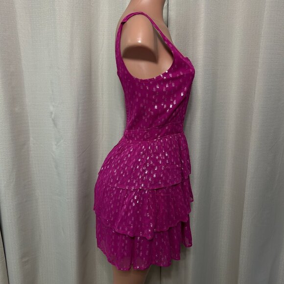 Saltwater Luxe Sleeveless Lana Mini Tank Dress Women's Size Medium Berry NWT - Picture 2 of 12